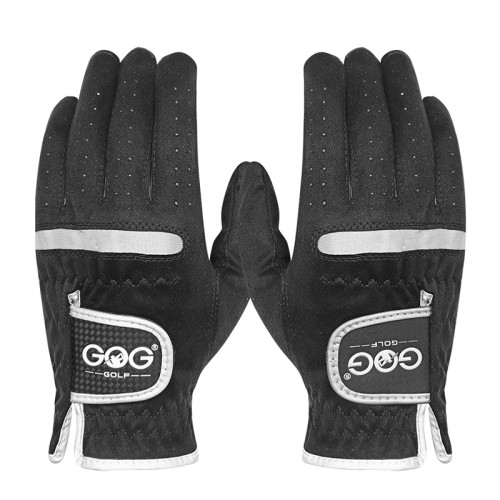 優質GOG高爾夫手套 黑色麂皮布左右手男女雙手高彈力透氣舒適防滑 優質GOG高爾夫手套 黑色麂皮布左右手男女雙手高彈力透氣舒適防滑