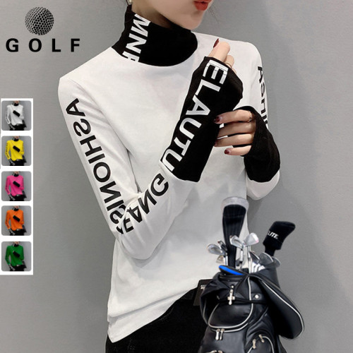 高爾夫女裝長袖T恤春秋冬保暖高彈力打底衫保暖衣 Golf球衣服裝女