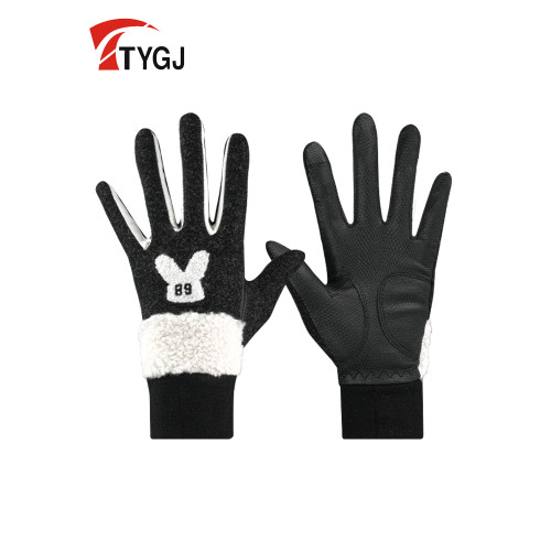 高爾夫手套女士冬季保暖加絨手套戶外運動防風騎行手套可觸控螢幕雙手