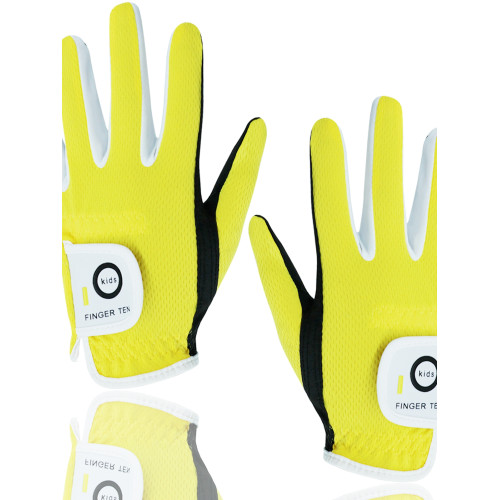 兒童高爾夫手套男女童布練習雙手耐磨魔術貼golf透氣運動騎行護指