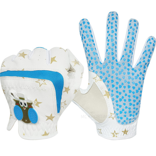 高爾夫手套兒童PU手套男女童手套柔軟舒適男孩女孩golf手套一雙裝