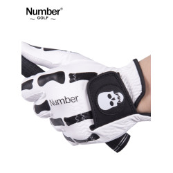 Number高爾夫手套骷髏頭魔術手套防滑耐磨透氣運動男手套右NMG015