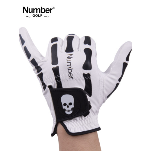 Number高爾夫手套骷髏頭魔術手套防滑耐磨透氣運動男手套右NMG015