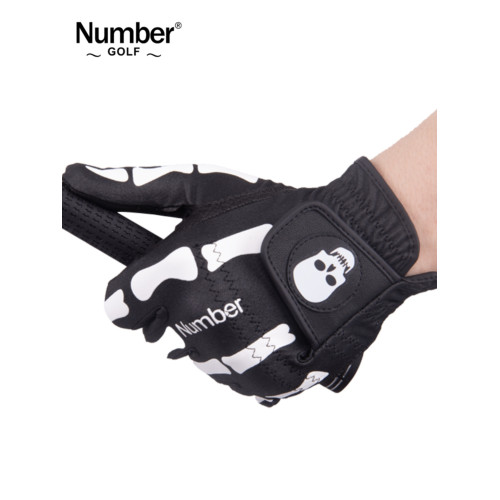 Number高爾夫手套骷髏頭魔術手套防滑耐磨透氣運動男手套右NMG015