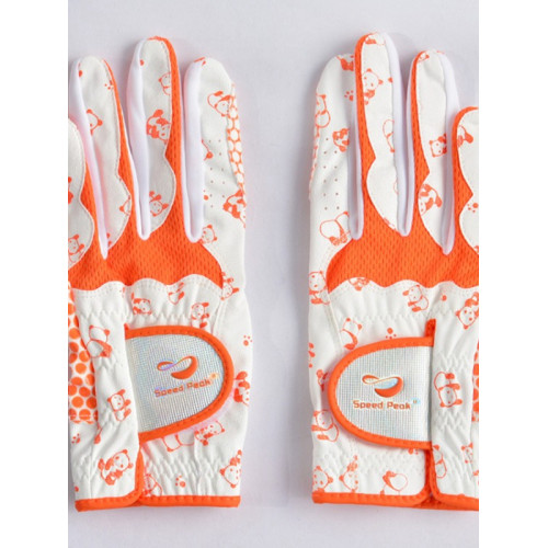 高爾夫手套女款雙手防滑耐磨練習手套高爾夫球手套女左右手PU手套