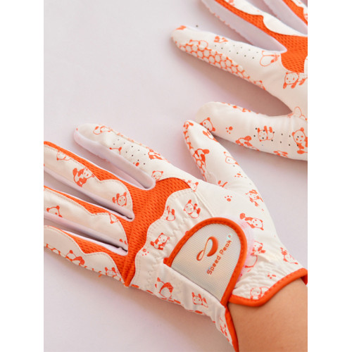 高爾夫手套女款雙手防滑耐磨練習手套高爾夫球手套女左右手PU手套