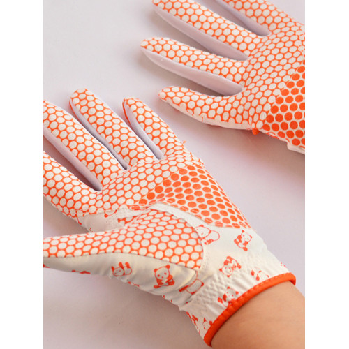 高爾夫手套女款雙手防滑耐磨練習手套高爾夫球手套女左右手PU手套