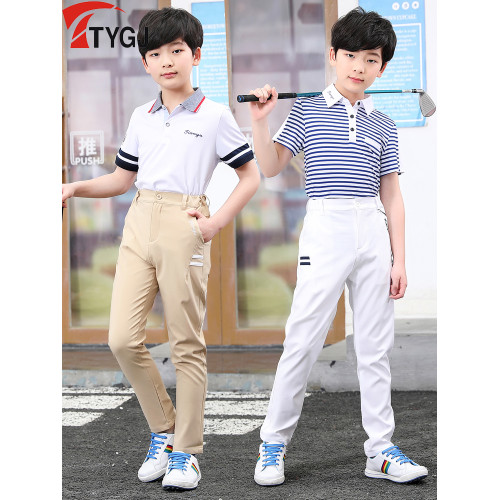 高爾夫兒童服裝 男生童裝春夏長褲 男孩運動休閒球褲學生薄款褲子