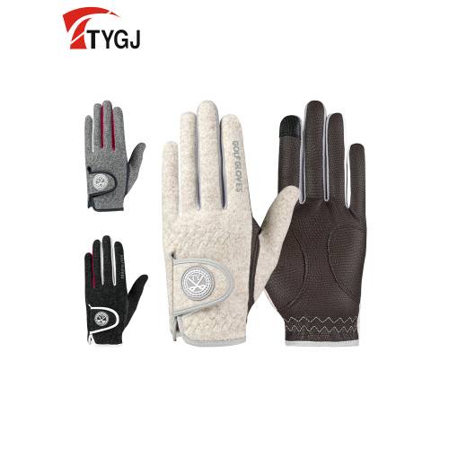高爾夫手套女士冬季可觸螢幕保護暖防風防滑運動戶外騎行跑步雙手手套