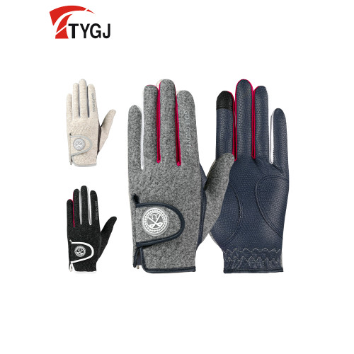 高爾夫手套女士冬季可觸螢幕保護暖防風防滑運動戶外騎行跑步雙手手套