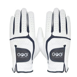 新品GOG高爾夫球手套全羊皮左右雙手透氣柔軟耐磨白進口真皮 