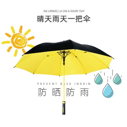 超大27寸加厚黑膠高爾夫雨繖大號遮陽繖防曬晴雨繖上虞雙人長柄繖
