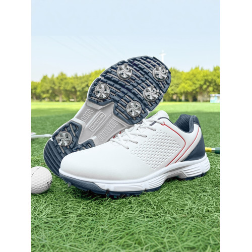 男士高爾夫球鞋運動鞋透氣防水防側滑鞋GOLF活動釘減震大碼鞋