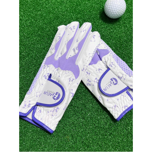 高爾夫手套女款秋季 防滑耐磨透氣練習手套進口超纖布料防滑顆粒