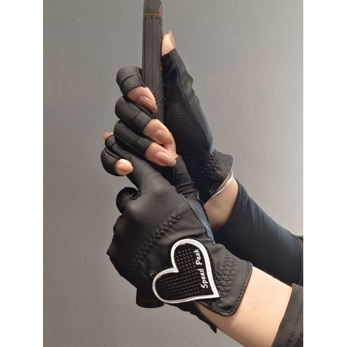 高爾夫女士手套防曬雙手夏天薄款透氣左手半指右手觸控螢幕式露指輕薄