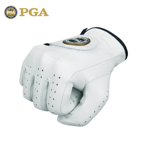 美國PGA 進口羊皮高爾夫球手套男士真皮高級專業手套單衹左右雙手