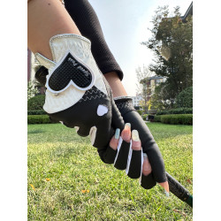 韓國高爾夫手套女士露指觸控螢幕防曬透氣雙手防滑耐磨騎行golf球用品