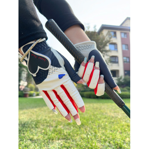 韓國高爾夫手套女士露指觸控螢幕防曬透氣雙手防滑耐磨騎行golf球用品