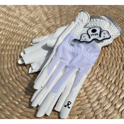 日韓 女士 高爾夫小羊皮手套雙手露手指左右手透氣耐磨時尚