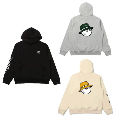 MALBON高爾夫新款男女秋冬加絨連帽保暖衛衣戶外運動golf球服外套