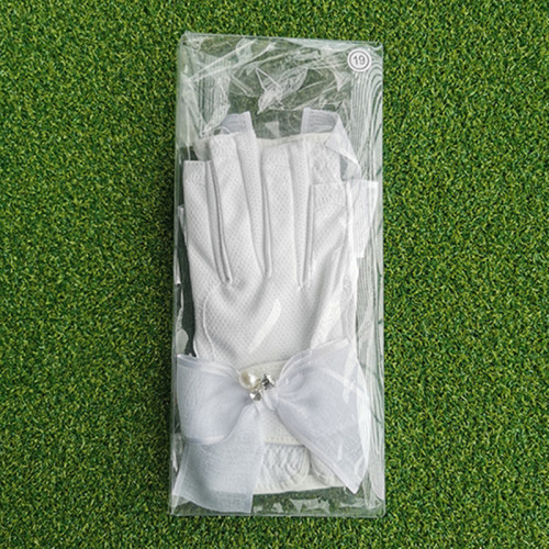 韓版露指高爾夫球手套女士雙手透氣耐磨golf用品左右手防滑PU手套