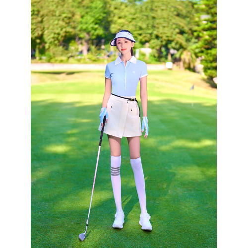 新款高爾夫球服裝女士短袖T恤POLO衫防走光短裙運動速乾衣服套裝