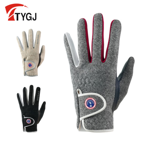 高爾夫男士手套冬季保暖防風可觸控螢幕防滑運動戶外騎行跑步雙手手套