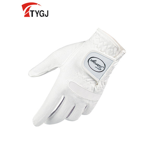 新款高爾夫球手套男士纖維布柔軟透氣舒適彈力運動手套單衹左右手
