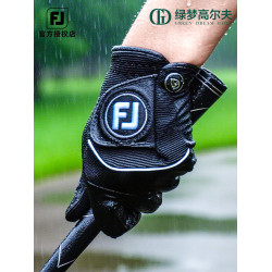 FootJoy高爾夫手套男士FJ RainGrip高握力雨天專用單衹防滑布手套