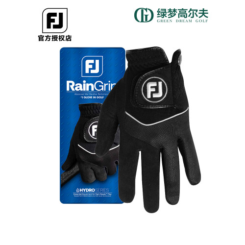 FootJoy高爾夫手套男士FJ RainGrip高握力雨天專用單衹防滑布手套