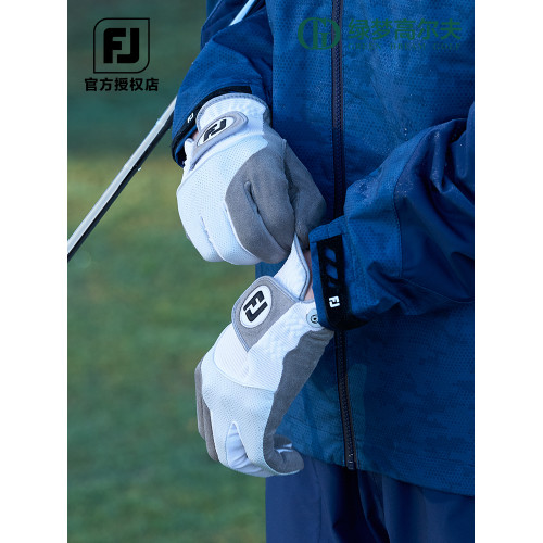 FootJoy高爾夫手套男士FJ RainGrip高握力雨天專用單衹防滑布手套