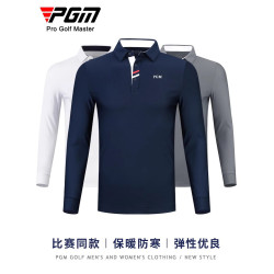 PGM 新款高爾夫服裝男裝秋季長袖t恤運動上衣翻領衣服休閒Polo衫