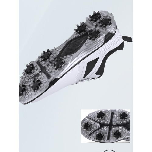 出口歐美高品質真皮專業高爾夫男鞋防水戶外休閒運動鞋大碼鞋