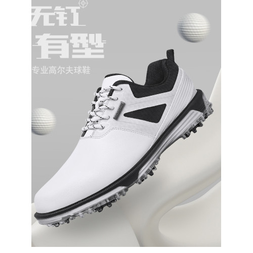 出口歐美高品質真皮專業高爾夫男鞋防水戶外休閒運動鞋大碼鞋