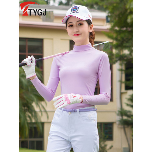 2件可高爾夫球冰絲防曬衣女款速乾打底衫透氣長袖T恤上衣服裝