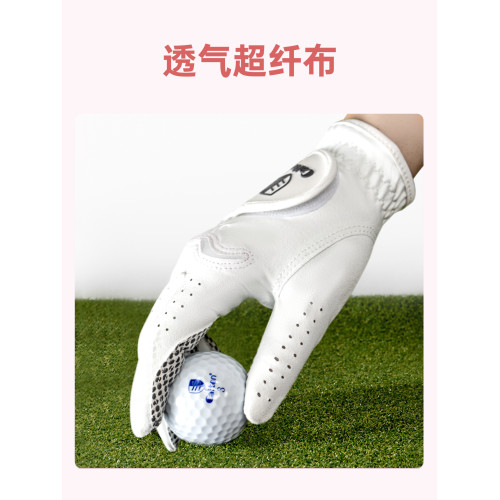caiton高爾夫手套女款魔術貼下場專用比賽golf球透氣耐磨防滑手套