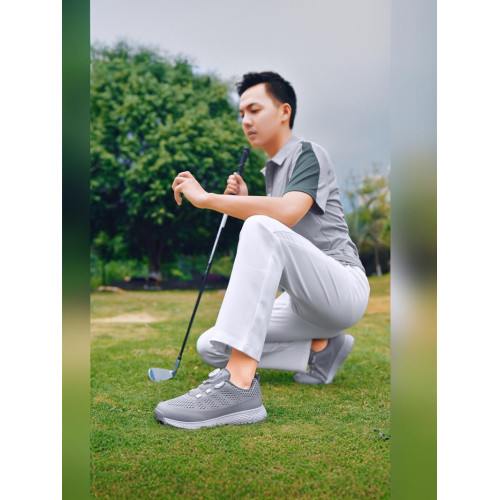 森歌高爾夫 球鞋男舒適防水旋鈕釦網面透氣防滑固定釘戶外運動鞋 森歌高爾夫 球鞋男舒適防水旋鈕釦網面透氣防滑固定釘戶外運動鞋