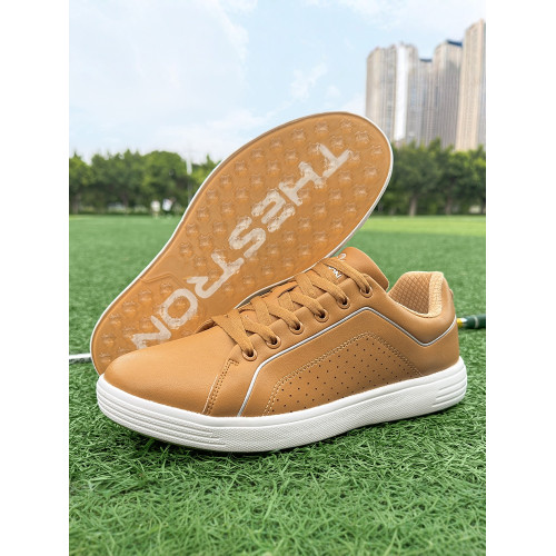 新款男士高爾夫球鞋板鞋戶外運動鞋輕便休閒防滑固定釘訓練鞋 新款男士高爾夫球鞋板鞋戶外運動鞋輕便休閒防滑固定釘訓練鞋