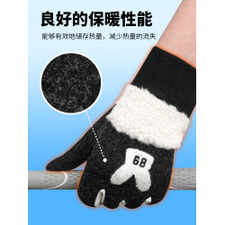高爾夫手套女士冬季保暖防寒可觸控螢幕絨毛防滑手套運動戶外騎行雙手