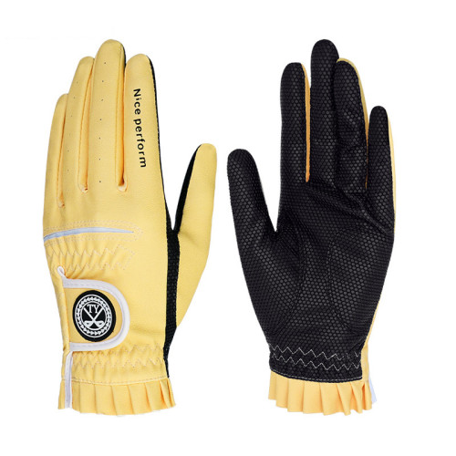 春季2雙高爾夫球手套女士韓版透氣掌心防滑六角紋PU皮左右手 春季2雙高爾夫球手套女士韓版透氣掌心防滑六角紋PU皮左右手