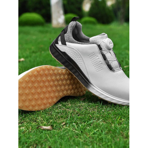 GUOOGUL高爾夫球鞋休閒運動鞋男女戶外防水防滑男鞋旋轉紐釦女鞋