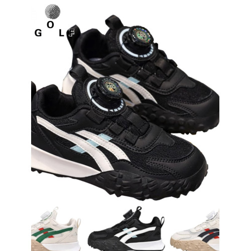 高爾夫球鞋男童鞋舒適防水鞋子旋轉鞋帶運動鞋青少年防側滑golf鞋