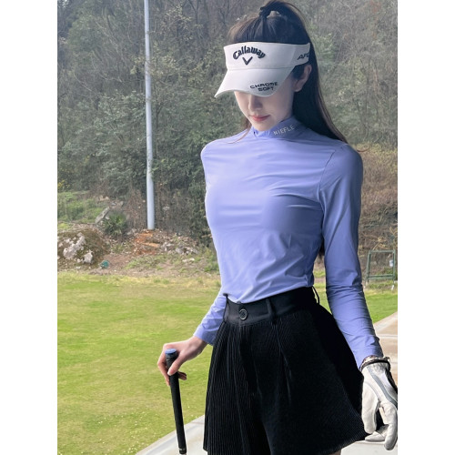 NIEFLE高爾夫球衣女夏長袖防曬冰絲衣打底衣速乾透氣修身彈力顯瘦 NIEFLE高爾夫球衣女夏長袖防曬冰絲衣打底衣速乾透氣修身彈力顯瘦