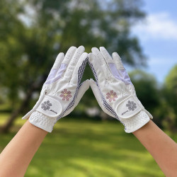韓版七葉花高爾夫手套女士款透氣防滑單雙手耐磨護手高爾夫球手套