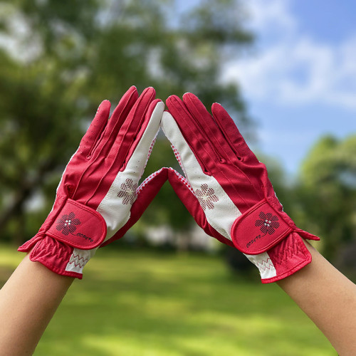 韓版七葉花高爾夫手套女士款透氣防滑單雙手耐磨護手高爾夫球手套