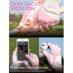 PGM 高爾夫手套女士露指手套春夏透氣網布防滑防曬手指套左右雙手