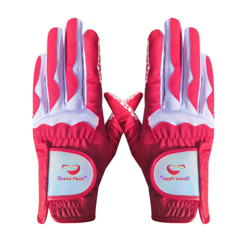 高爾夫手套女雙手露指防曬golf超纖布觸控螢幕式舒適女士高爾夫球手套