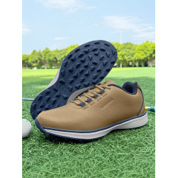 新款戶外男鞋百搭運動休閒舒適高爾夫系帶固定訂防滑耐磨球鞋