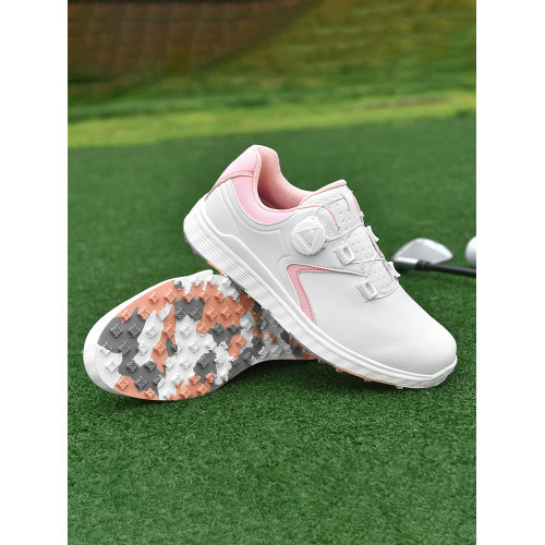 高爾夫球鞋女士舒適防水自動旋鈕伸縮鞋帶防滑固定釘戶外運動鞋 高爾夫球鞋女士舒適防水自動旋鈕伸縮鞋帶防滑固定釘戶外運動鞋