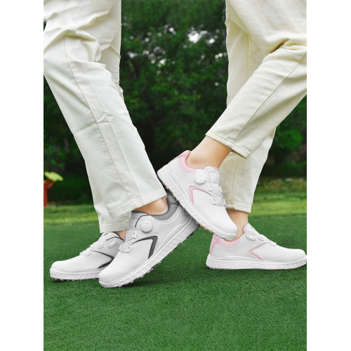 高爾夫球鞋女士舒適防水自動旋鈕伸縮鞋帶防滑固定釘戶外運動鞋 高爾夫球鞋女士舒適防水自動旋鈕伸縮鞋帶防滑固定釘戶外運動鞋